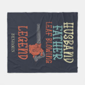 Couverture Polaire Mari Père Leaf Fleur Légende Nouveauté (Devant (Horizontal))