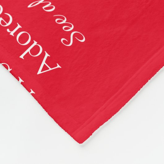 Couverture Polaire Mari Script Love Coeur Définition Rouge (Coin)