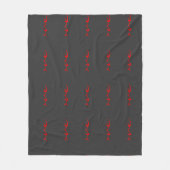 Couverture Polaire Mariage Amour Gris Calligraphie Tendance (Devant)