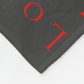 Couverture Polaire Mariage Amour Gris Rouge Stylé Unique (Coin)