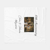 Couverture Polaire Mariage Anniversaire ajouter nom année image texte (Devant (Horizontal))