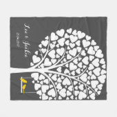 Couverture Polaire Mariage Anniversaire Blanche polaire personnalisée (Devant (Horizontal))