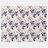 Couverture Polaire Mariage Chic Fleurs Rose Bleu Shower (Devant (Horizontal))