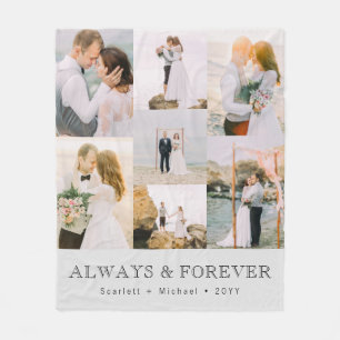 Couverture Polaire Mariage Collage de Photos