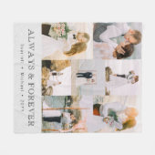 Couverture Polaire Mariage Collage de Photos (Devant (Horizontal))