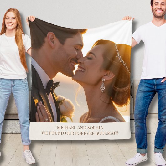 Couverture Polaire Mariage Couple Fleece Blanket Idée cadeau de Noël