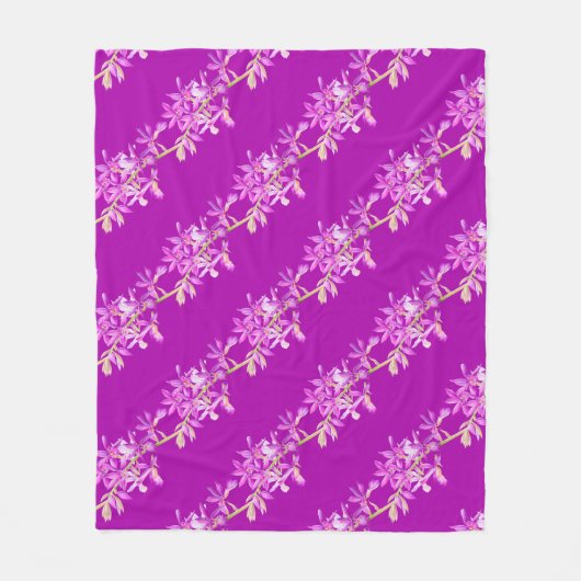 Couverture Polaire Mariage d'aquarelle d'orchidée violette (Devant)