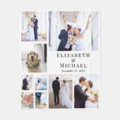 Couverture Polaire Mariage de collage photo nouvellement marié (Devant)