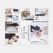 Couverture Polaire Mariage de collage photo nouvellement marié (Devant (Horizontal))