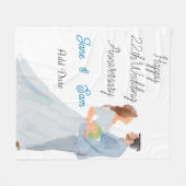 Couverture Polaire mariage de couleur d'eau (Devant (Horizontal))