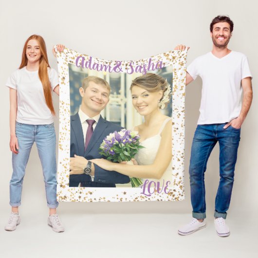 Couverture Polaire Mariage de photographie personnalisée rustique et  (En situation)