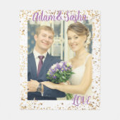 Couverture Polaire Mariage de photographie personnalisée rustique et  (Devant)