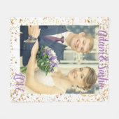 Couverture Polaire Mariage de photographie personnalisée rustique et  (Devant (Horizontal))