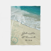 Couverture Polaire Mariage de plage tropicale (Devant)
