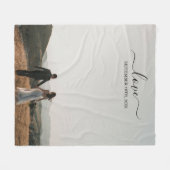 Couverture Polaire Mariage de script mariage de la mémoire photo Love (Devant (Horizontal))