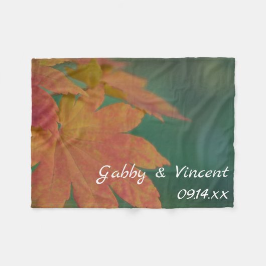 Couverture Polaire Mariage des couleurs d'automne (Devant (Horizontal))