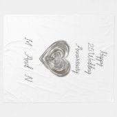 Couverture Polaire mariage du coeur d'argent (Devant (Horizontal))