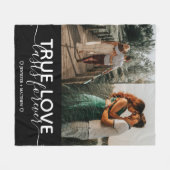 Couverture Polaire Mariage-Fiançailles photo True Love Couple (Devant (Horizontal))