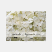 Couverture Polaire Mariage floral blanc Hydrangea (Devant (Horizontal))