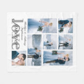 Couverture Polaire Mariage FOREVER LOVE 7 Photo Collage Couleur perso (Devant (Horizontal))