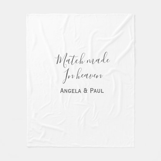 Couverture Polaire Mariage idéal nom couple mariage simple (Devant)