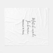 Couverture Polaire Mariage idéal nom couple mariage simple (Devant (Horizontal))