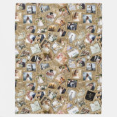 Couverture Polaire Mariage Keepsaké 31 Photo Collage Gold ID1065 (Devant)