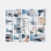Couverture Polaire Mariage LOVE FOREVER 15 Photo Collage Couleur pers (Devant (Horizontal))