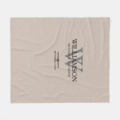 Couverture Polaire Mariage Mère Du Groom Cadeau Monogramme (Devant (Horizontal))