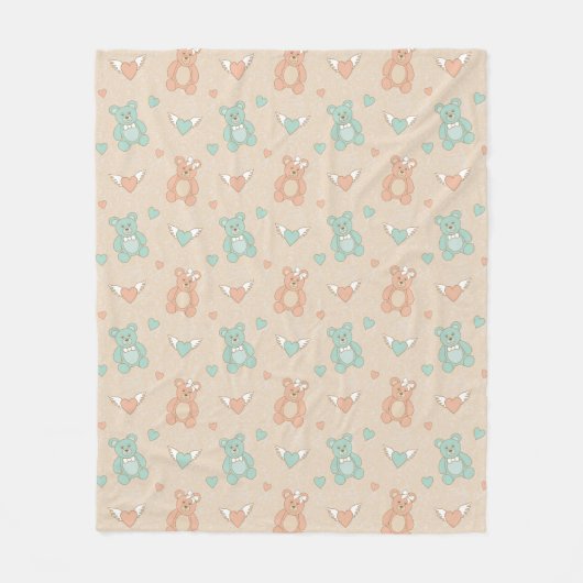 Couverture Polaire Mariage-nounours (Devant)