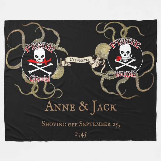 Couverture Polaire Mariage pirate (Devant (Horizontal))