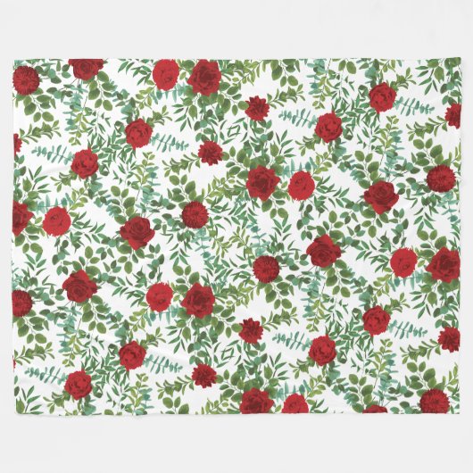 Couverture Polaire Mariage Red Rose (Devant (Horizontal))
