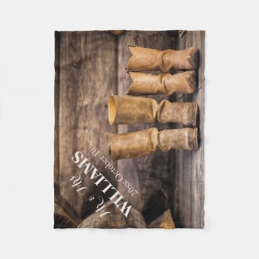 Couverture Polaire Mariage rustique (Devant)