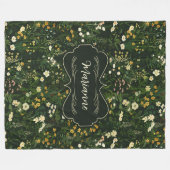 Couverture Polaire Marianne Dark Daisy Floral (Devant (Horizontal))