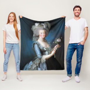 Couverture Polaire Marie Antoinette avec un rose