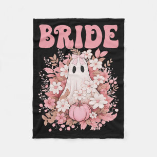 Couverture Polaire Mariée Cute Floral Ghost Boo Crew Halloween Bachel