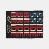 Couverture Polaire Mariée Groom Est. Drapeau américain 2025 : Des cou (Devant (Horizontal))