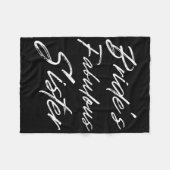 Couverture Polaire Mariées Fabuleuse Soeur Happy Mariage Marié Jour S (Devant (Horizontal))