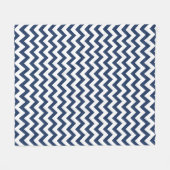 Couverture Polaire Marine bleu blanc Chevron Motif polaire Blanche (Devant (Horizontal))