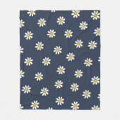 Couverture Polaire Marine bleu esthétique Botanique Floral Daisy Moti (Devant)