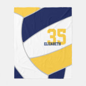 Couverture Polaire marine bleu or filles garçons ginormous volleyball (Devant)