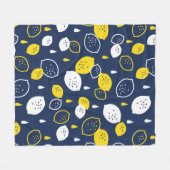 Couverture Polaire Marine Blue Lemon Art - Refresh Citrus Design (Devant (Horizontal))