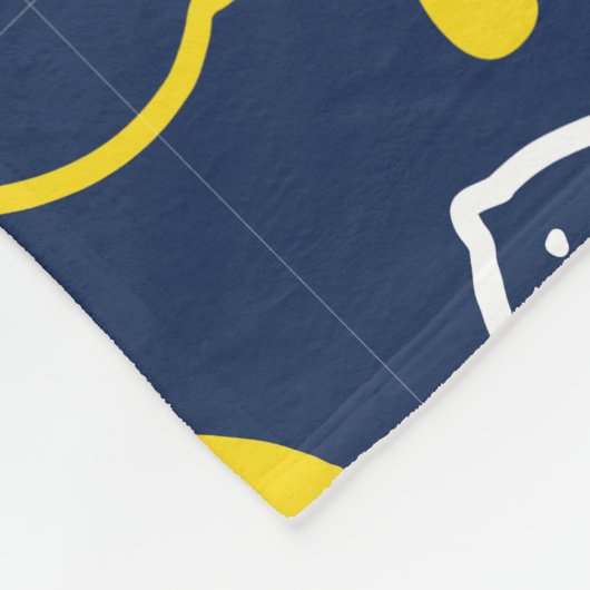 Couverture Polaire Marine Blue Lemon Art - Refresh Citrus Design (Coin)