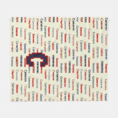 Couverture Polaire Marine Blue Monogramme Nom Cadeaux pour enfants Li (Devant (Horizontal))