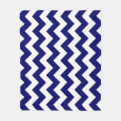 Couverture Polaire Marine horizontale et Zigzag blanc (Devant)