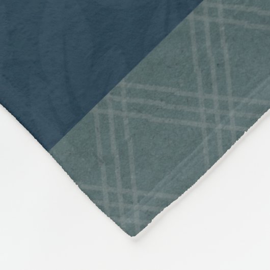 Couverture Polaire Marine Jacquard bleu Floral Turquoise Plaid (Coin)