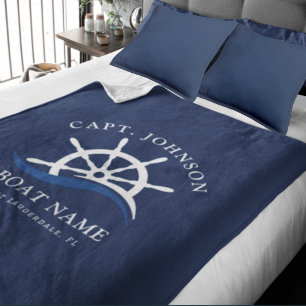 Couverture Polaire Marine Nautique Blue Wave Capitaine de vaisseau He