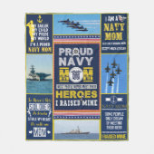 Couverture Polaire Marine Quilt, Marine Mom Quilt, Cadeau Pour Navy, (Devant)