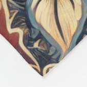 Couverture Polaire Marine Terracotta Boho IndoneBatik Aquarelle Flora (Coin)