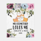 Couverture Polaire Marionnette florale Ma mère m'aime Personnalisée (Devant)